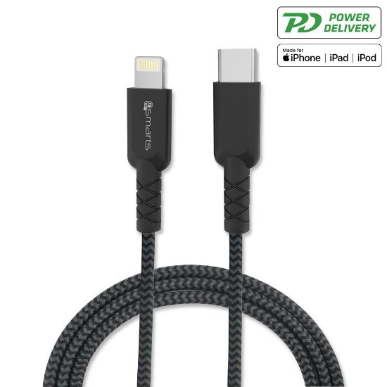 Bild von USB C zu Lightning Kabel 1m, Schwarz