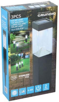 Bild von Solarlampe 2 LED 3-teilig