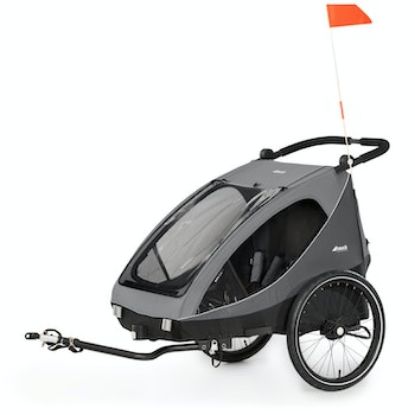 Bild von Fahrradanhänger & Buggy DRYK DUO, grau