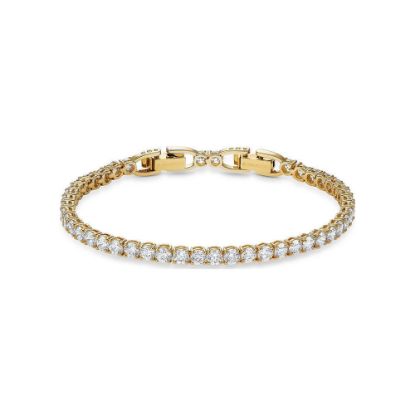 Bild von Armband "Tennis Deluxe", Weiß/gold
