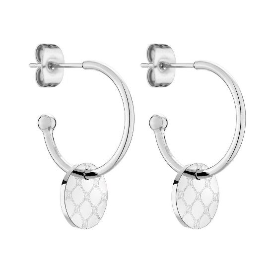 Bild von Paar Creolen "TJ-0055-E-18", 2,4 cm, silber