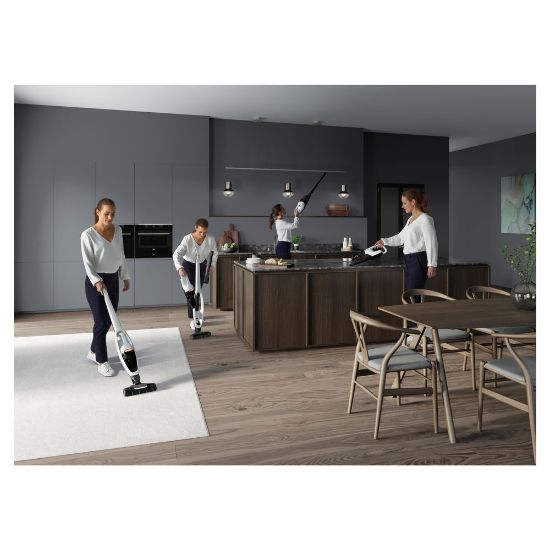 Bild von Akku Hand- und Stielstaubsauger "QX8-2-PALR Flexibility" mit Power-Softrolle, Satin White Metallic