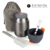 Bild von Isolier-Speisebehälter-Set, 4-tlg., 650ml, grau/orange