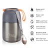 Bild von Isolier-Speisebehälter-Set, 4-tlg., 650ml, grau/orange