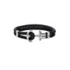 Bild von Ankerarmband "Phrep", 21.5cm, schwarz-silber