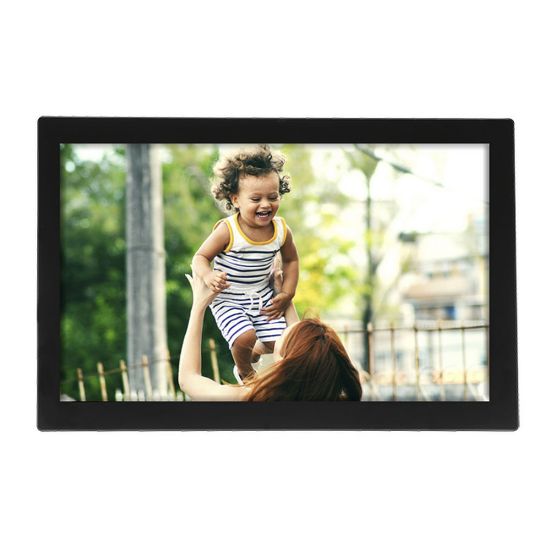 Bild von Digitaler Bilderrahmen "Frameo" Glasfront, WiFi, 10.1 Zoll, Schwarz
