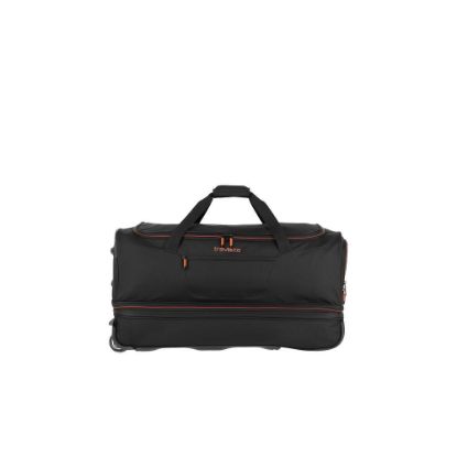 Bild von Rollenreisetasche L "Basics" mit Dehnfalte, schwarz