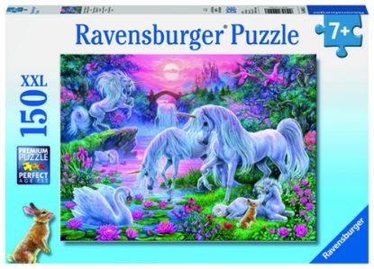 Bild von Puzzle: "Einhörner im Abendrot", 150 Teile