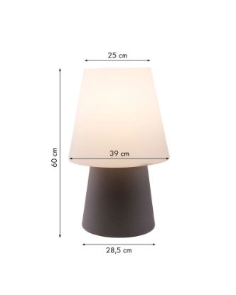 Bild von LED Lampe "No. 1", 60 cm, taupe