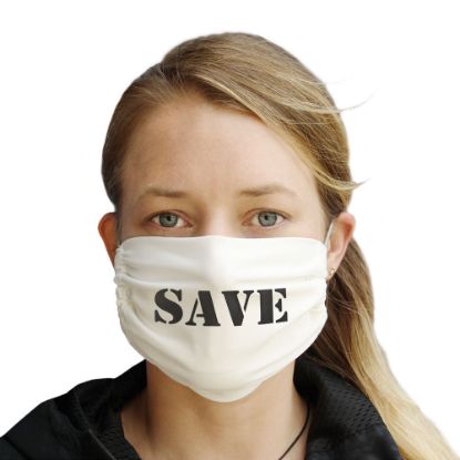 Bild von Mund- und Nasenmaske "Save"