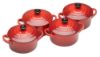 Bild von Mini Cocotte 4er-Set, kirschrot