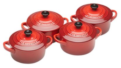 Bild von Mini Cocotte 4er-Set, kirschrot