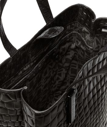 Bild von Handtasche "Paper Bag Croco", M, black