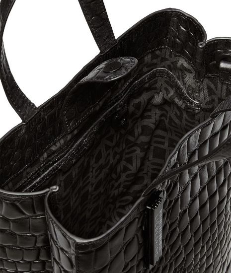 Bild von Handtasche "Paper Bag Croco", M, black