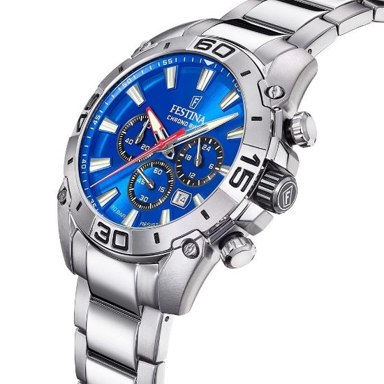 Bild von Chronograph "Chrono Bike F20543/2", blau-silber