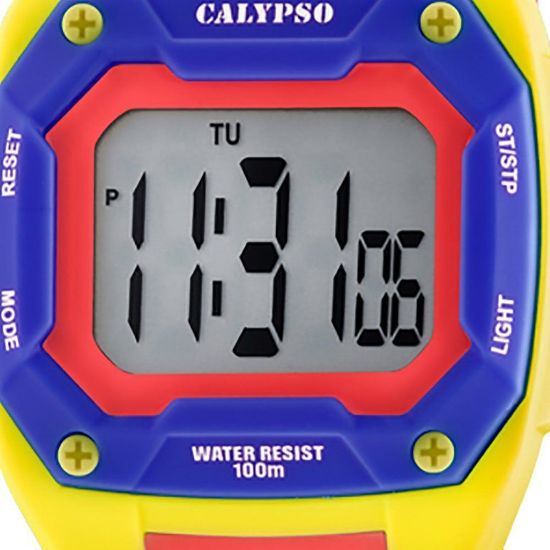 Bild von Digitaluhr "Color Splash K5813/3", rot-gelb-blau