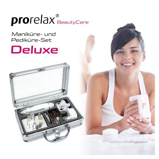 Bild von Maniküre-Pediküre-Set "Deluxe 52248", weiß/silber