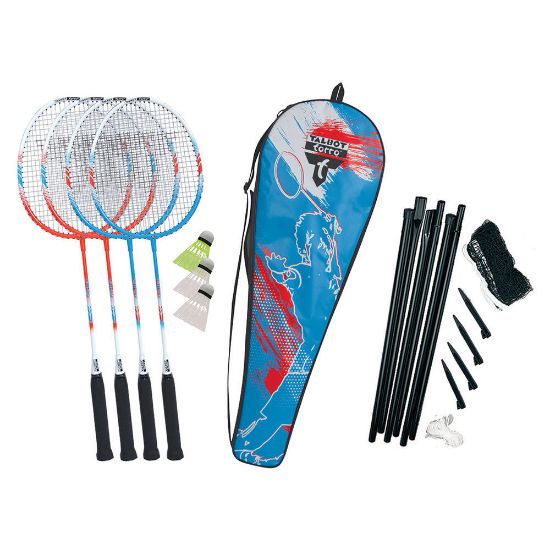 Bild von Badminton Set "4 Fighter", blau-rot