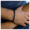 Bild von Armband "MIAMI-LEVI", Edelstahl-Nylon, blau