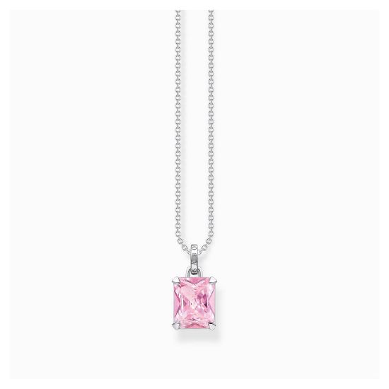 Bild von Kette mit Anhänger "KE1964-051-9-L45V", silber/pink