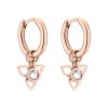 Bild von Paar Creolen Blüte "TJ-0018-E-15", IP Roségold