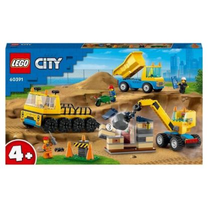 Bild von Bauspielzeug - Baufahrzeuge und Kran mit Abrissbirne "City"