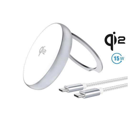 Bild von "Qi2 Charger Kickstand", silber / weiß