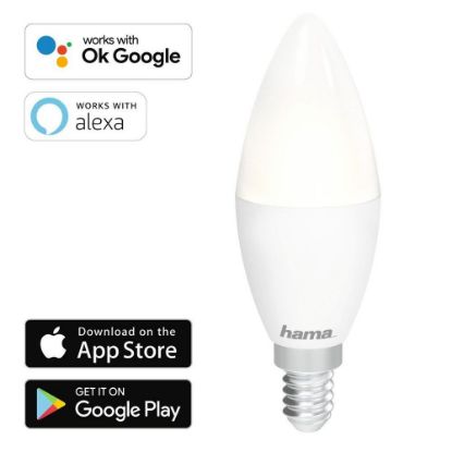 Bild von WiFi-LED-Lampe E14, weiß