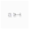 Bild von Ohrstecker " H2174-051-14", silber/weiß