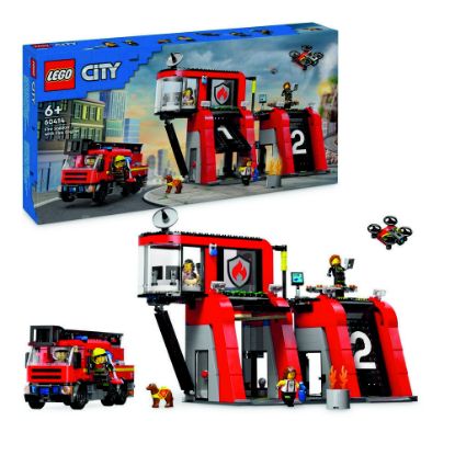 Bild von "City" - Feuerwehrstation mit Drehleiterfahrzeug