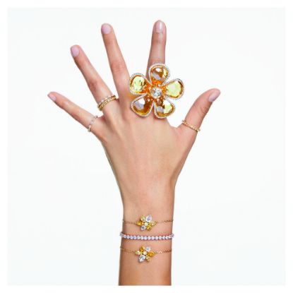 Bild von Armband "Matrix Tennis", weiß/gold