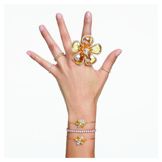 Bild von Armband "Matrix Tennis", weiß/gold