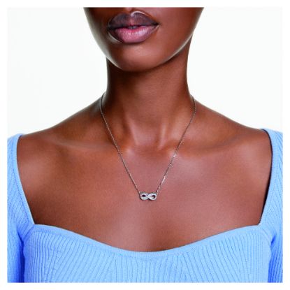 Bild von Kette mit Unendlichkeitsanhänger "Hyperbola", silber