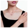 Bild von Schmuck-Set mit Unendlichkeitssymbol "Hyperbola", weiß/roségold