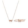 Bild von Schmuck-Set mit Unendlichkeitssymbol "Hyperbola", weiß/roségold