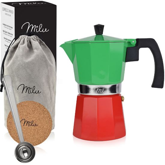 Bild von Espressokocher-Set "Bandiera Italiana", 5-tlg., 6 Tassen