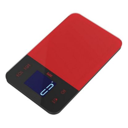 Bild von Digitale Küchenwaage, rot/schwarz
