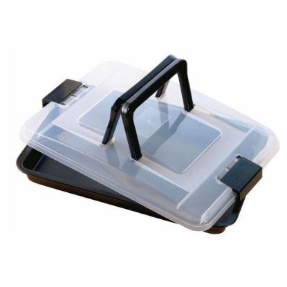 Bild von Backform mit Haube "Back & Take", 42 x 29 cm, schwarz