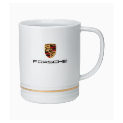 Bild von Porzellan-Becher Wappen "large", weiß