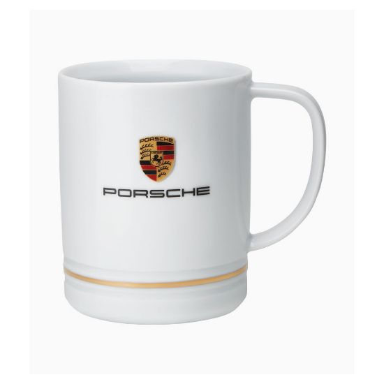 Bild von Porzellan-Becher Wappen "large", weiß