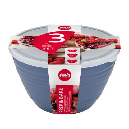 Bild von Rührschüssel-Set mit Deckel "Prep & Bake", 3-tlg.