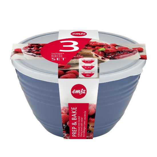 Bild von Rührschüssel-Set mit Deckel "Prep & Bake", 3-tlg.