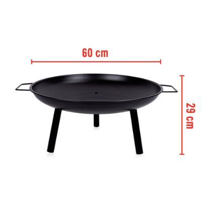 Bild von Feuerstelle mit Beinen, Ø60cm, schwarz