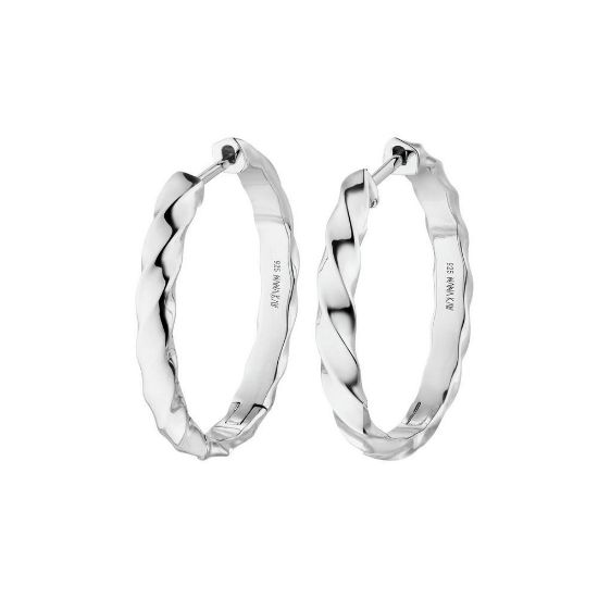 Bild von Creolen "SOLID FLAIR", 925 Sterlingsilber, silber