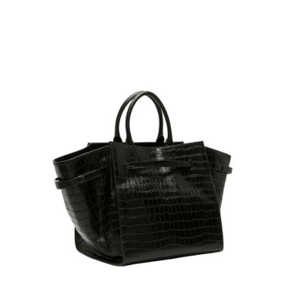 Bild von Schultertasche "Lora Satchel Kroro", L, schwarz
