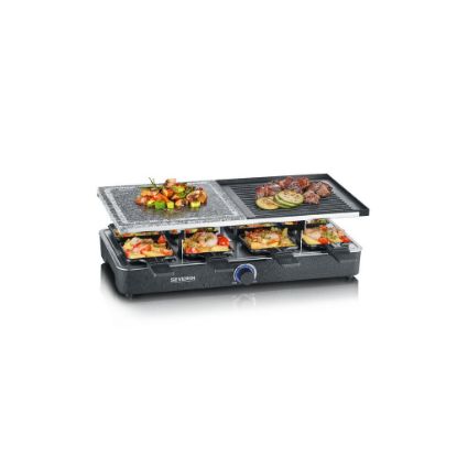 Bild von Raclette-Grill mit Naturgrillstein und Grill-Platte "RG 2376", 8 Pfannen
