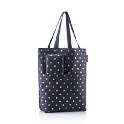 Bild von Einkaufstasche-Set "Cityshopper", 2-tlg., metallic dots blue