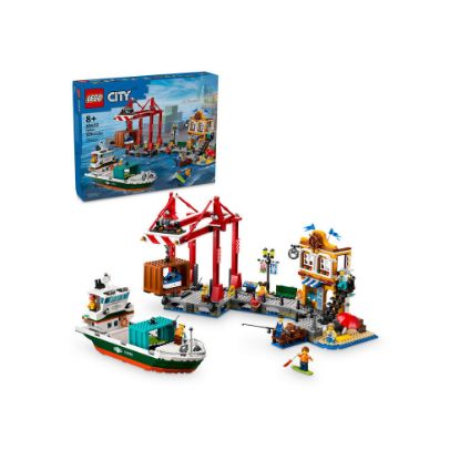Bild von Bauspielzeug - Hafen mit Frachtschiff "City"