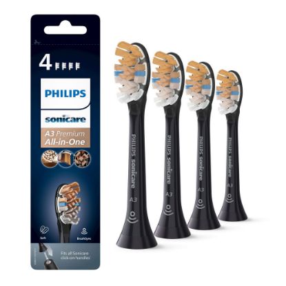 Bild von Zahnbürstenkopf "A3 Premium All-in-One HX9094/11", 4 Stk, schwarz