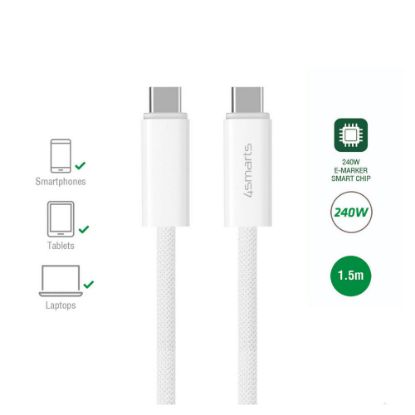 Bild von USB-C Kabel "PremiumCord 240W" 1.5m, weiß